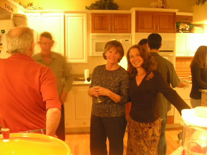 Sandy and Cheri and others at 2007 Fall Dinner Party